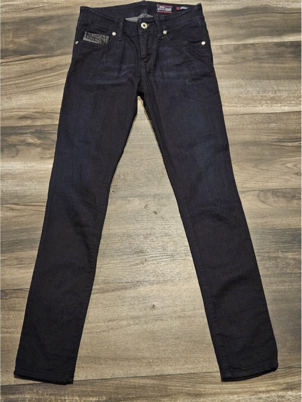 Diesel Denim Sweatpants Women 23 Dark Blue Grupee-NE Ankle Super Slim Skinny Fit